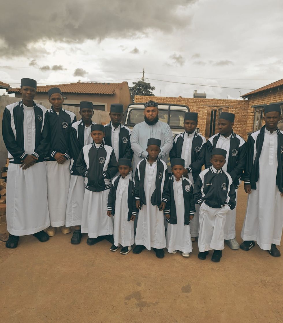 Children and teachers of Nizamia Islamic Centre in their uniforms